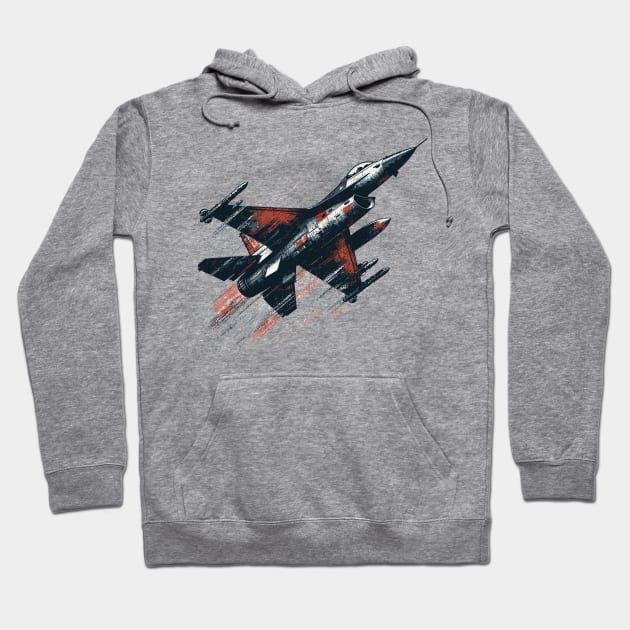 F-16 Hoodie by Vehicles-Art